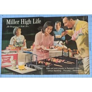 Vintage Print Ad 1967 Miller High Life Beer